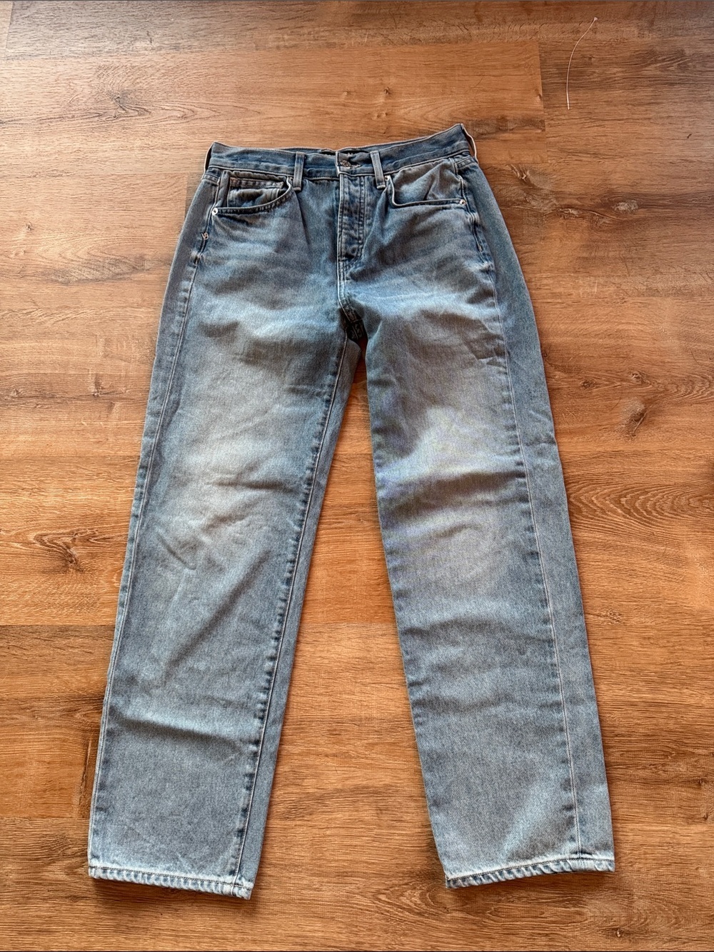 Veronica Beard Light Blue Blake High-Rise classic Straight Leg Jeans - Picture 3 of 6